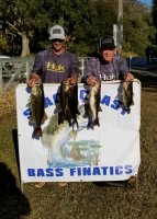 Matt and Buddy Byrd first place at Lake Cypress with 15.90 lbs on 12-15-19 